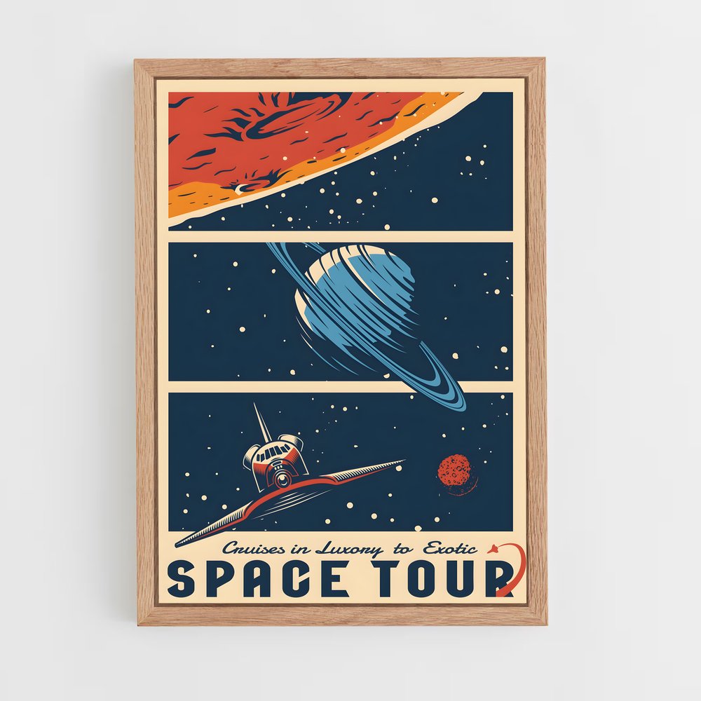 Poster Captivant affiches rétro de l'espace – affiche Espace rétro (vue 4)